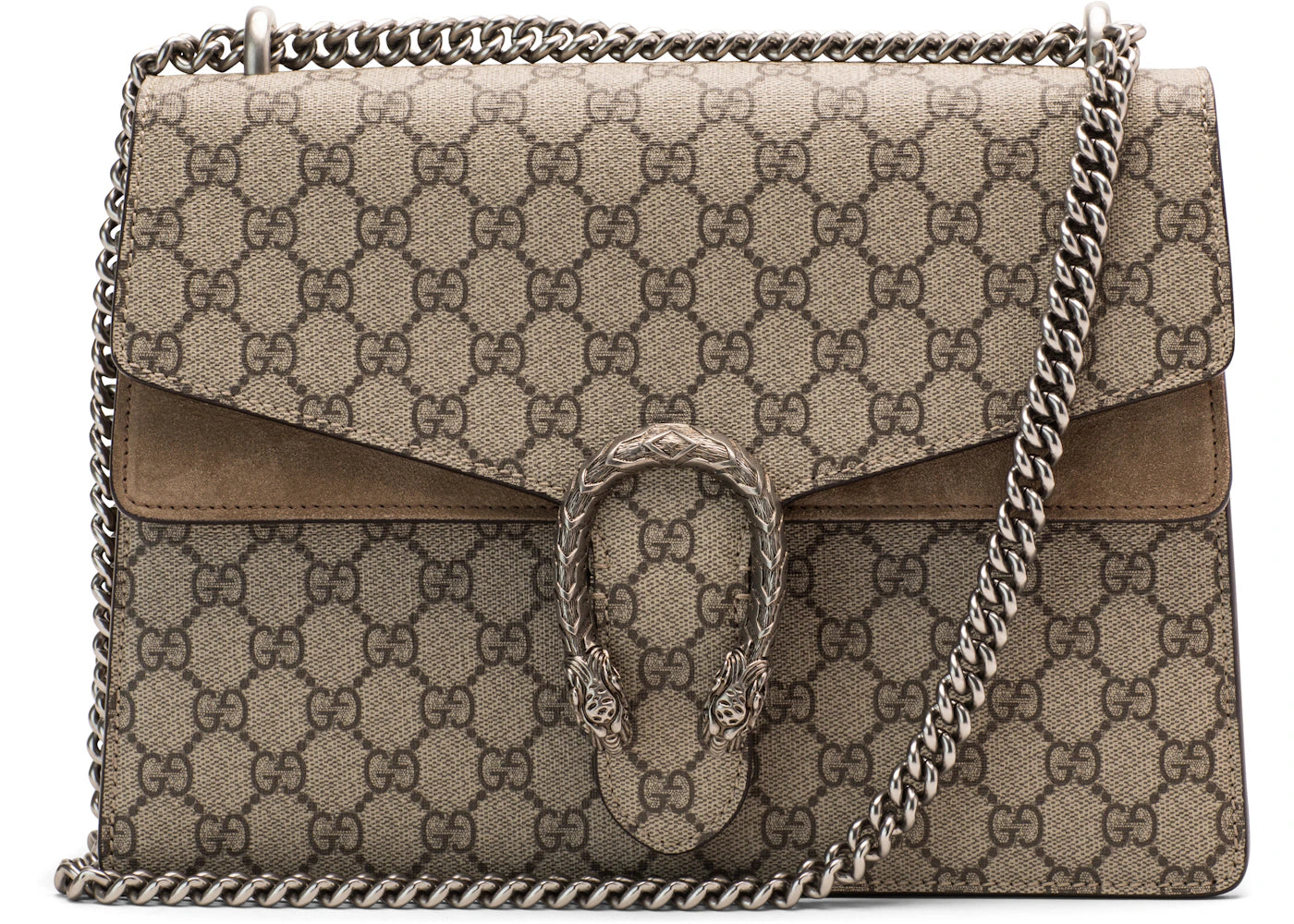 Gucci Dionysus Shoulder Bag GG Supreme Medium Brown