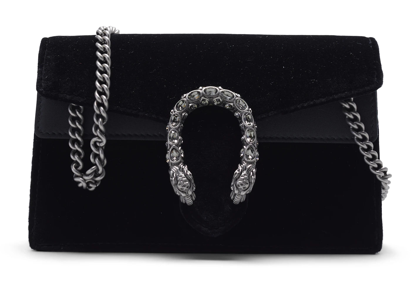 Gucci Dionysus Velvet Crystal Super Mini Black