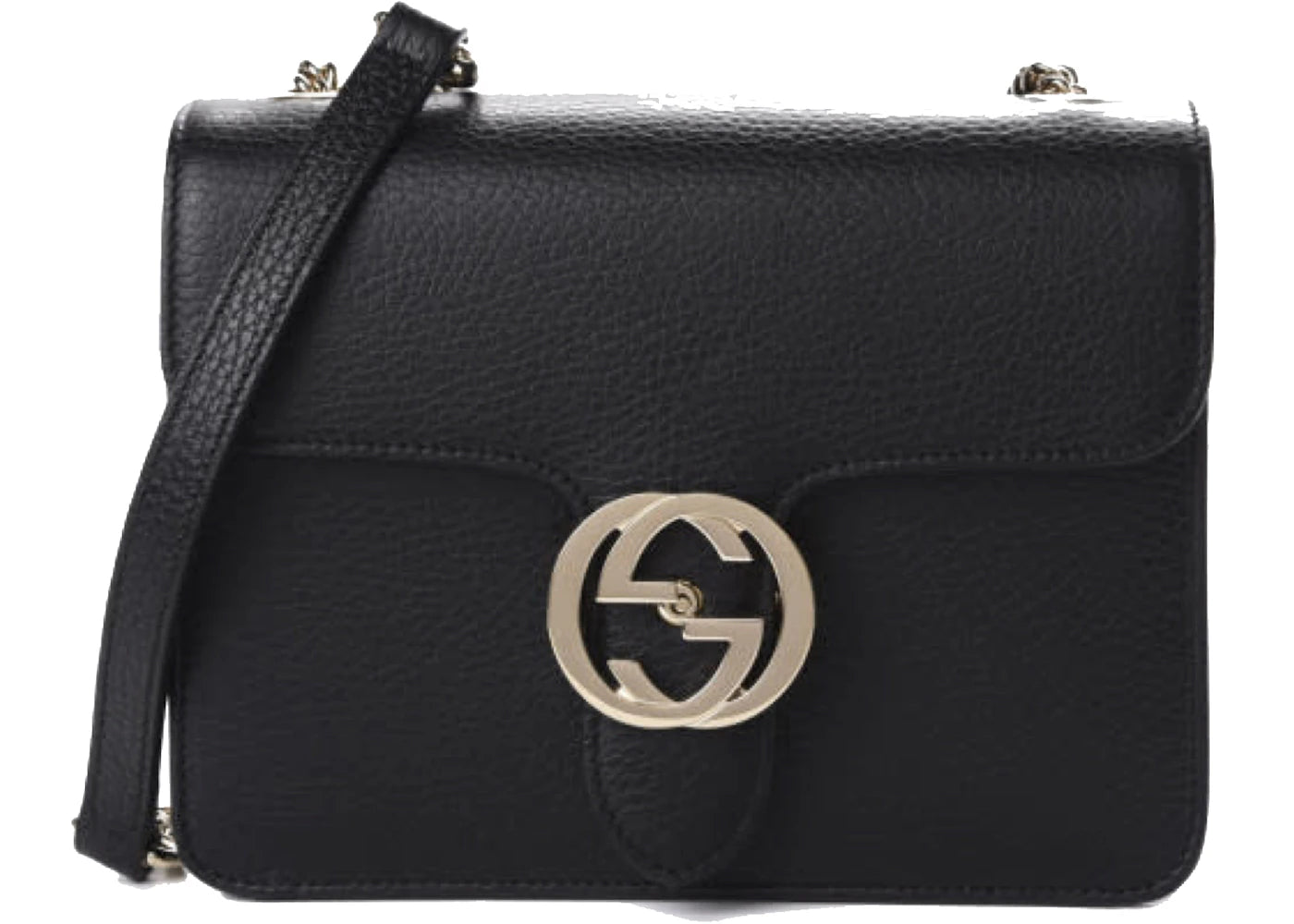 Gucci Dollar Interlocking GG Shoulder Bag Small Black