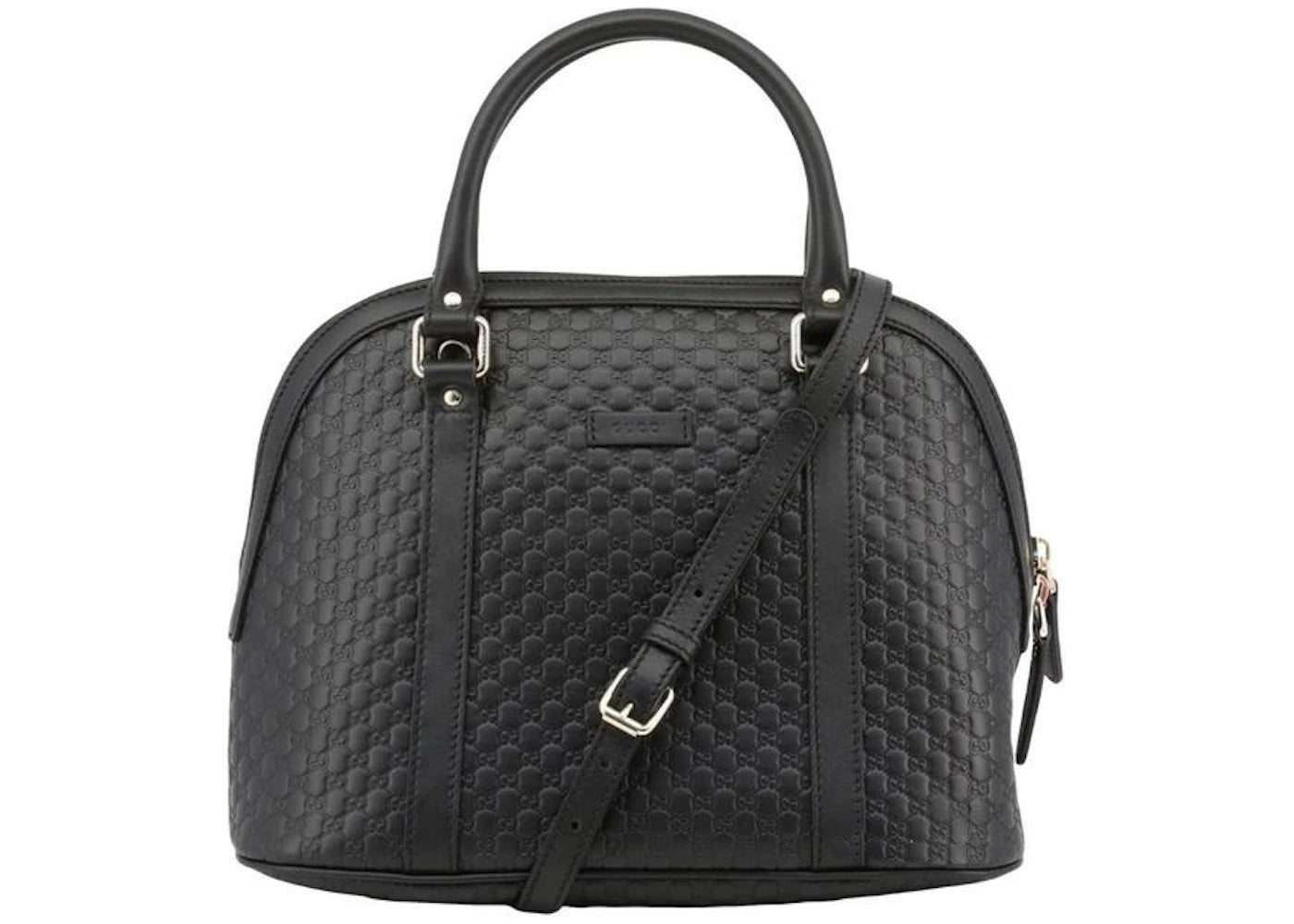 Gucci Dome Shoulder Bag Medium Guccissima Black