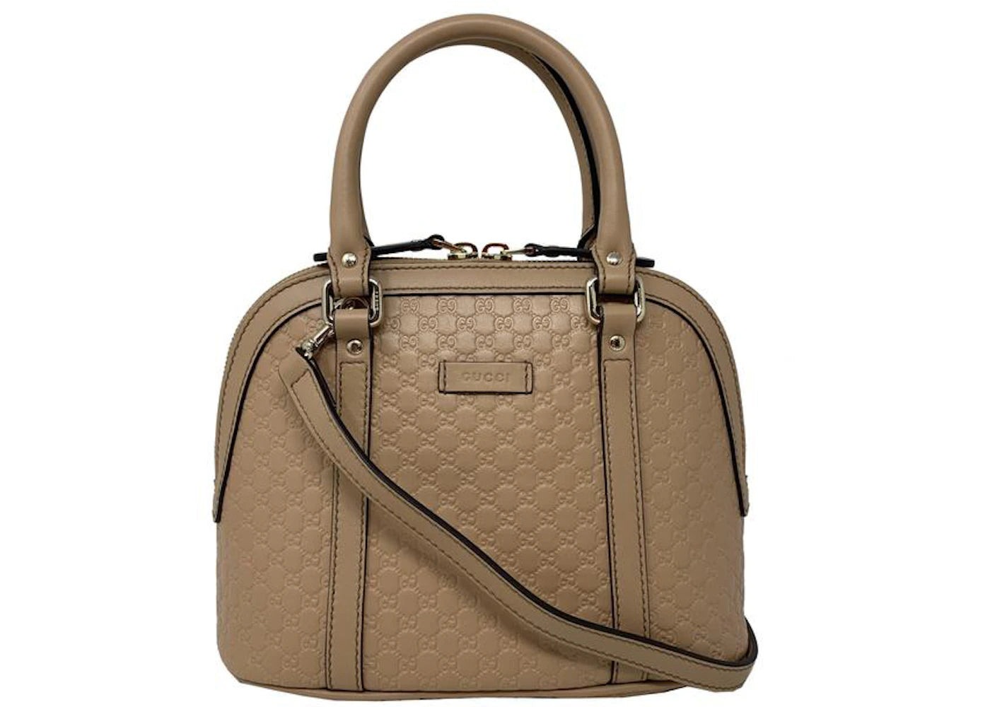 Gucci Dome Top Handle Microguccissima Mini Beige