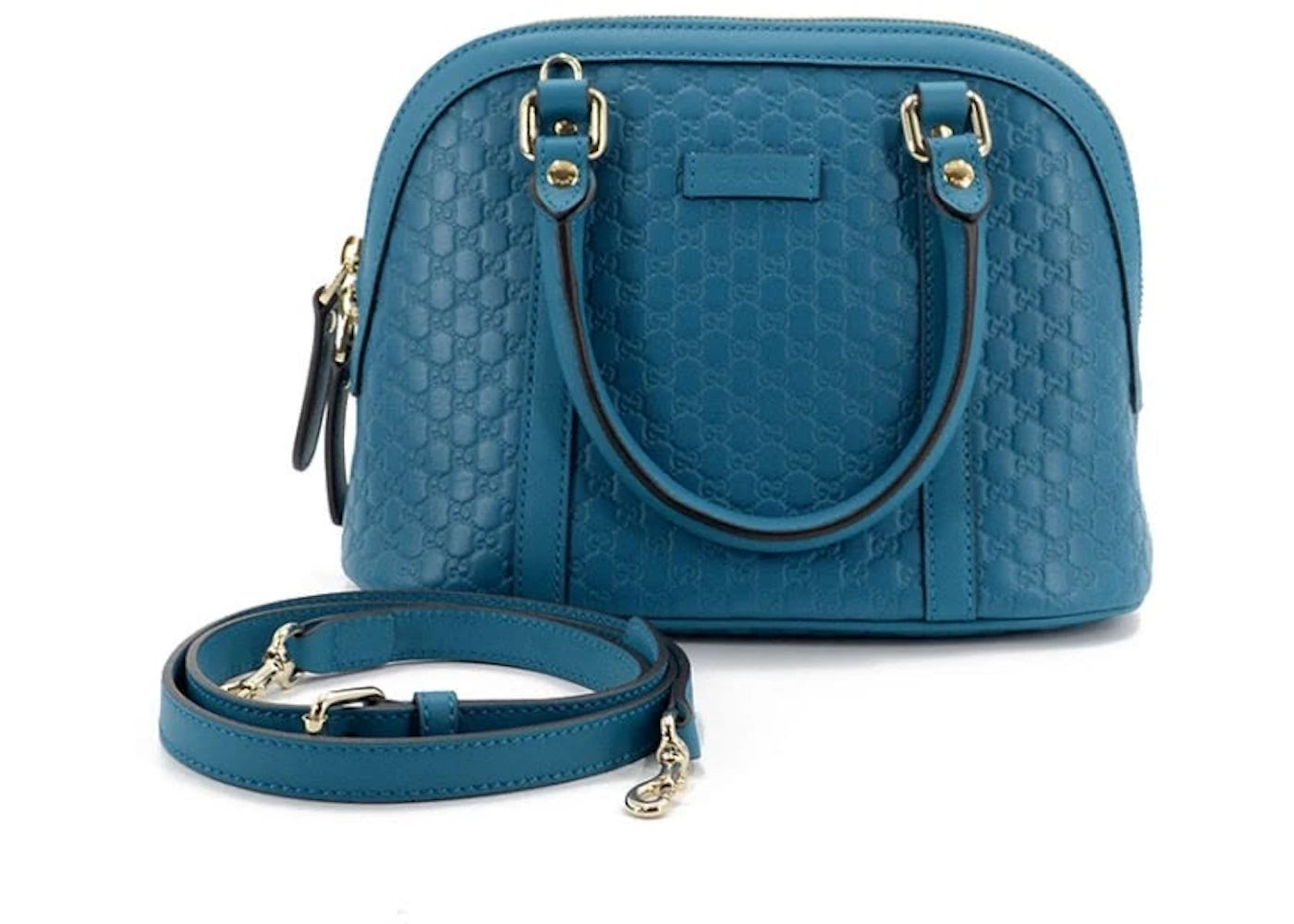 Gucci Dome Top Handle Microguccissima Small Teal