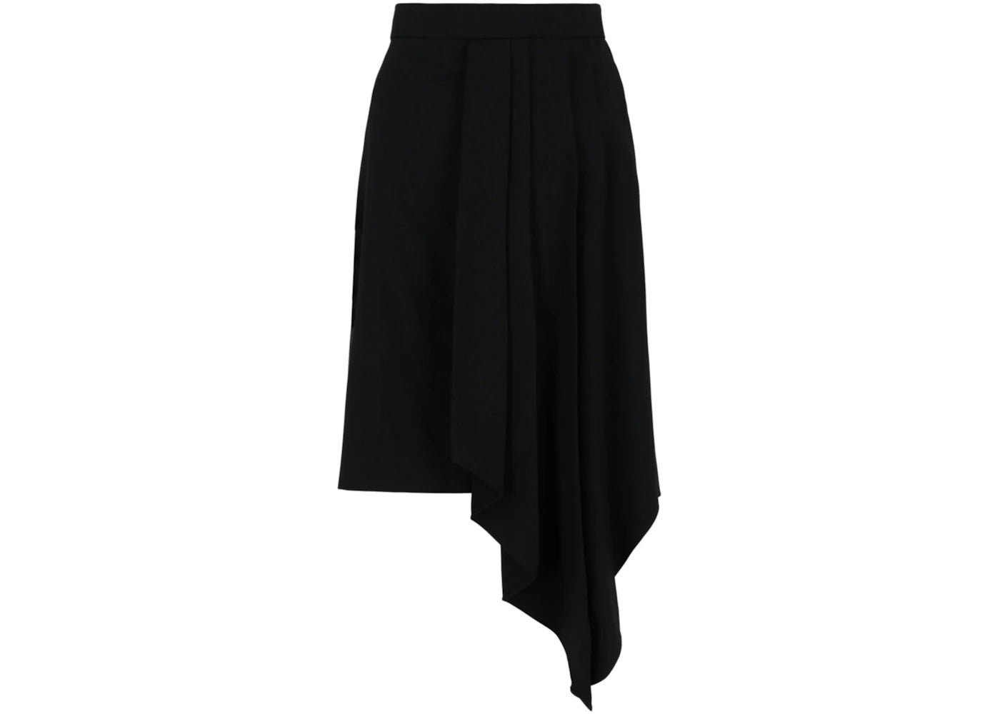 Gucci Draped Wool Skirt Black