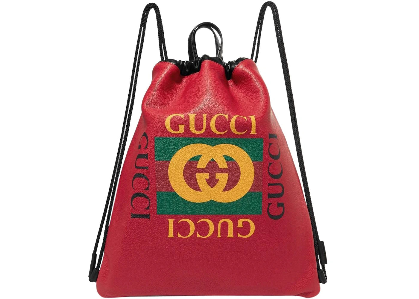 Gucci Drawstring Print Red Multicolor