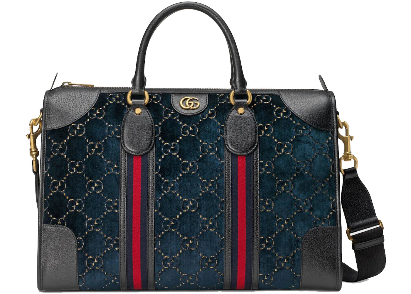 Gucci Duffle GG Velvet Medium Blue
