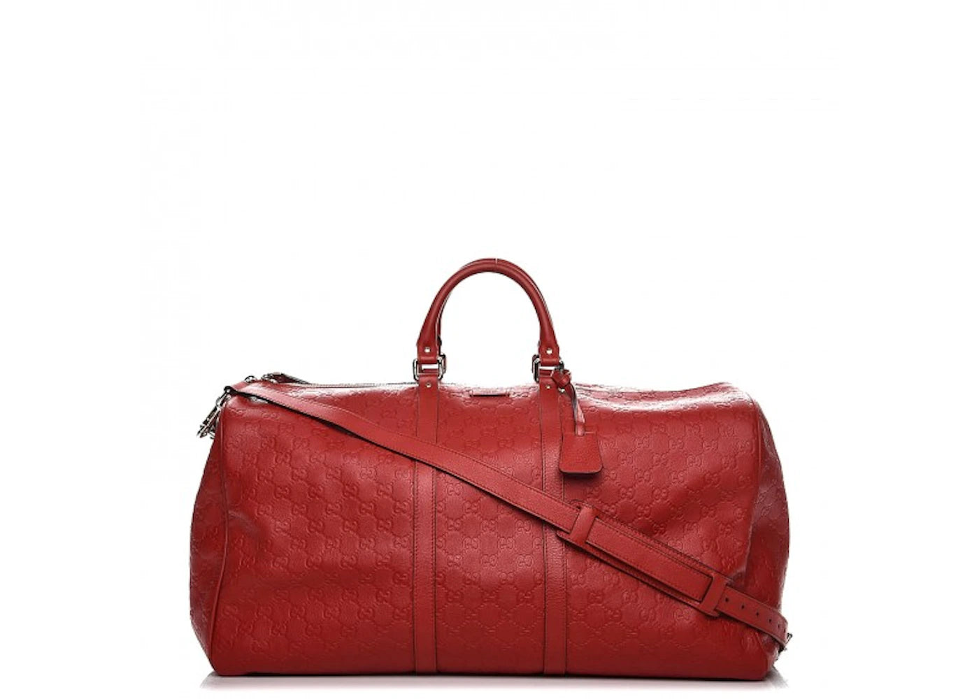 Gucci Duffle Top Handle Guccissima Large Red