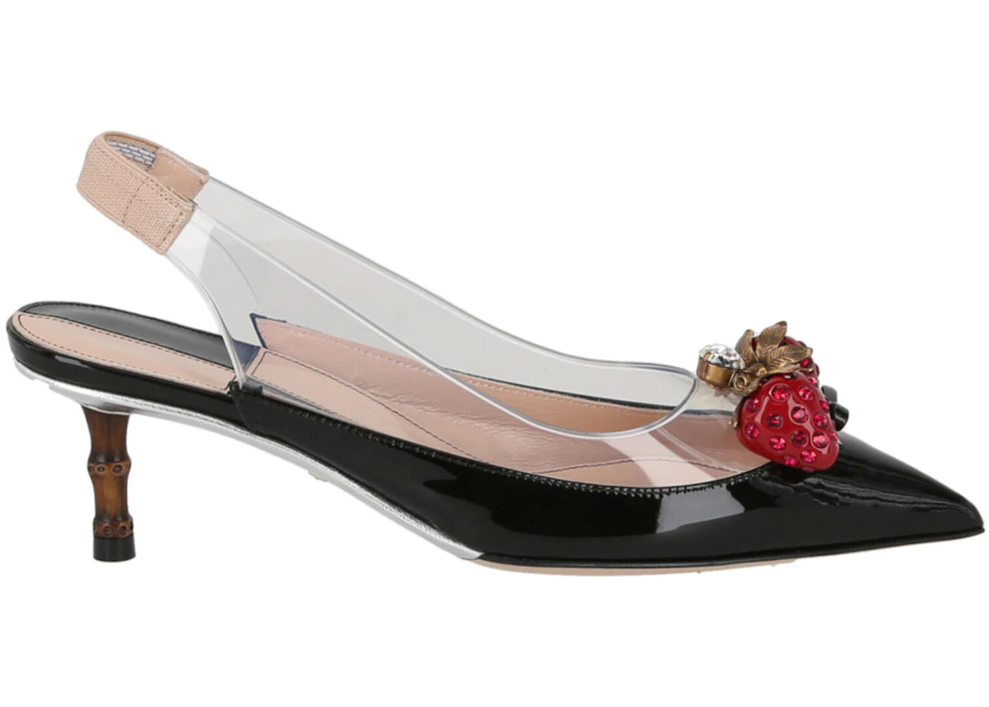 Gucci Eleanor Strawberry Plexi Heels Black (Women's)