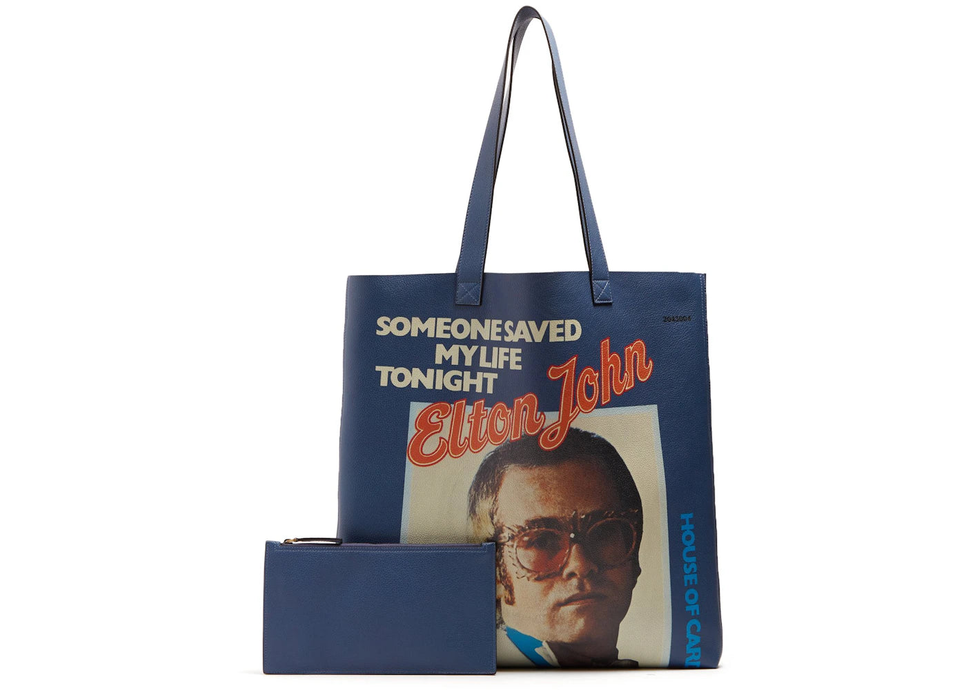 Gucci Elton John Tote "Someone Saved My Life Tonight" Vinyl EP Cover (With Pouch) Blue