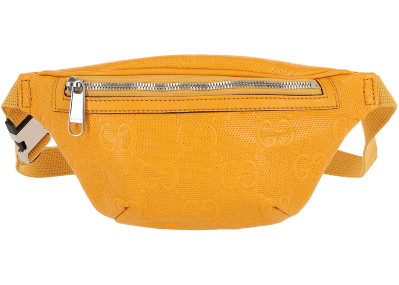 Gucci Embossed Leather Belt Bag Yellow