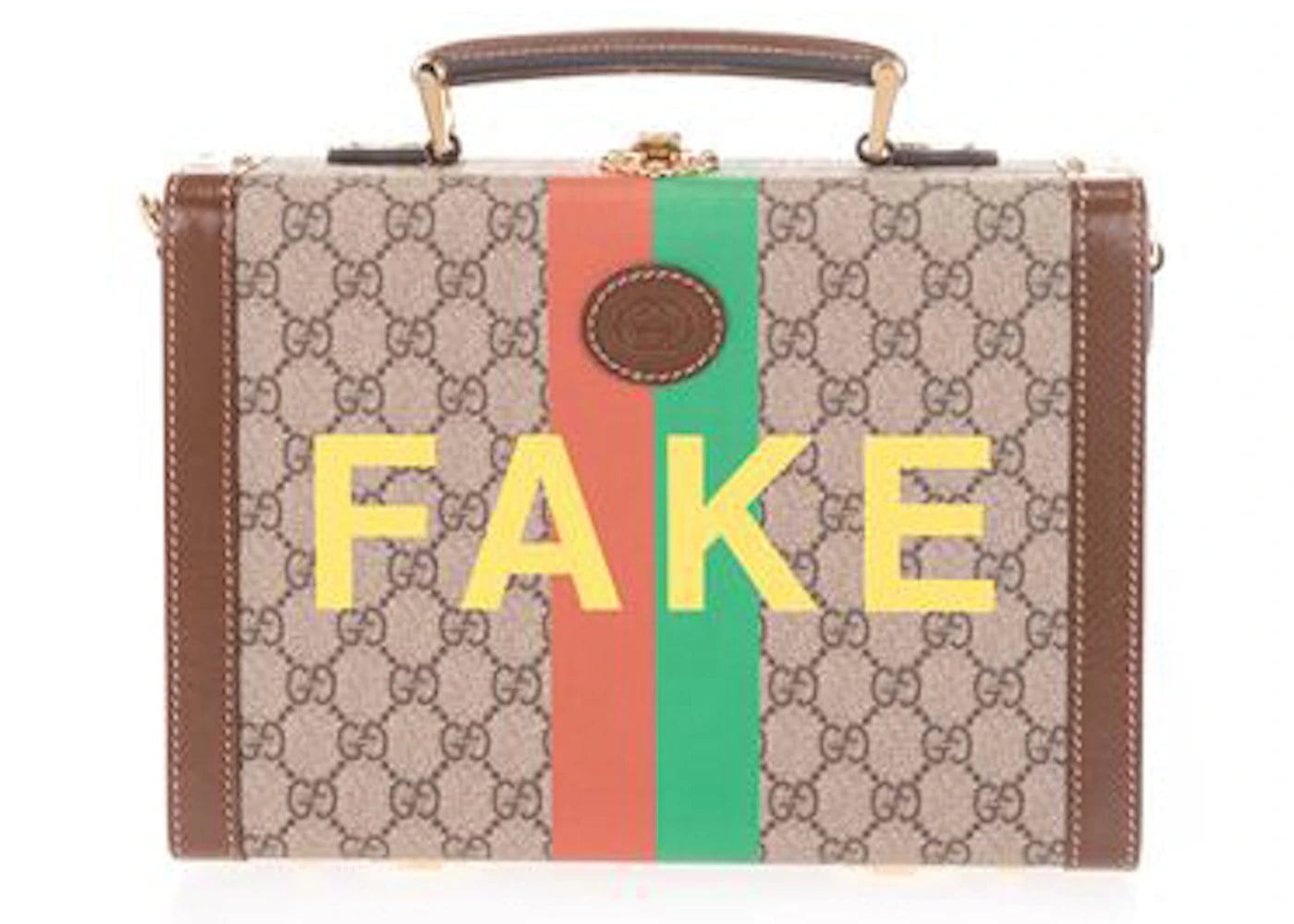 Gucci 'Fake/Not' Print Crossbody Bag Multi