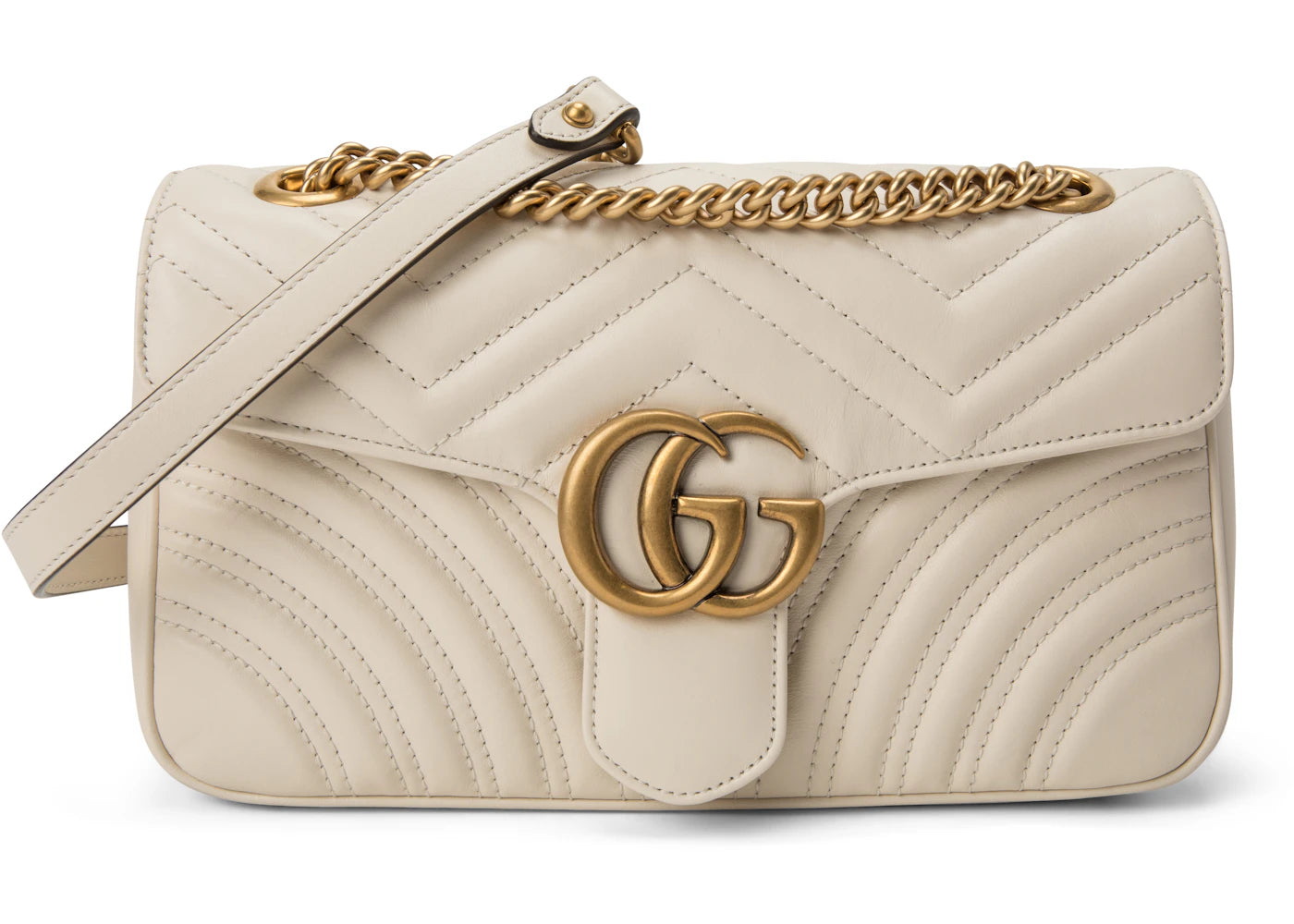 Gucci GG Marmont Small Matelasse Bag White