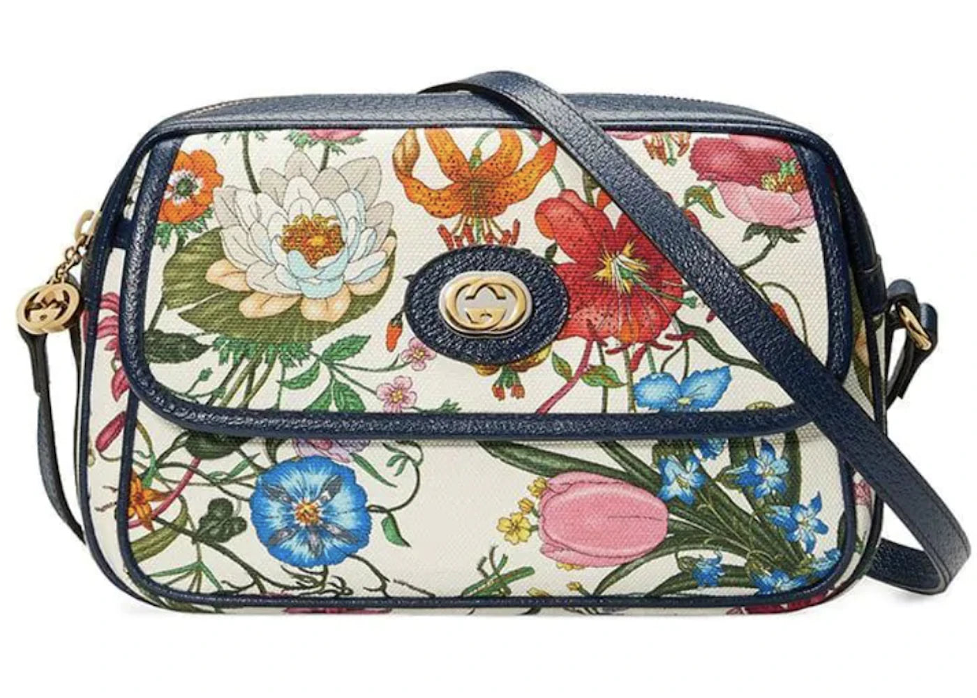 Gucci Flora Crossbody Small Navy Multicolor