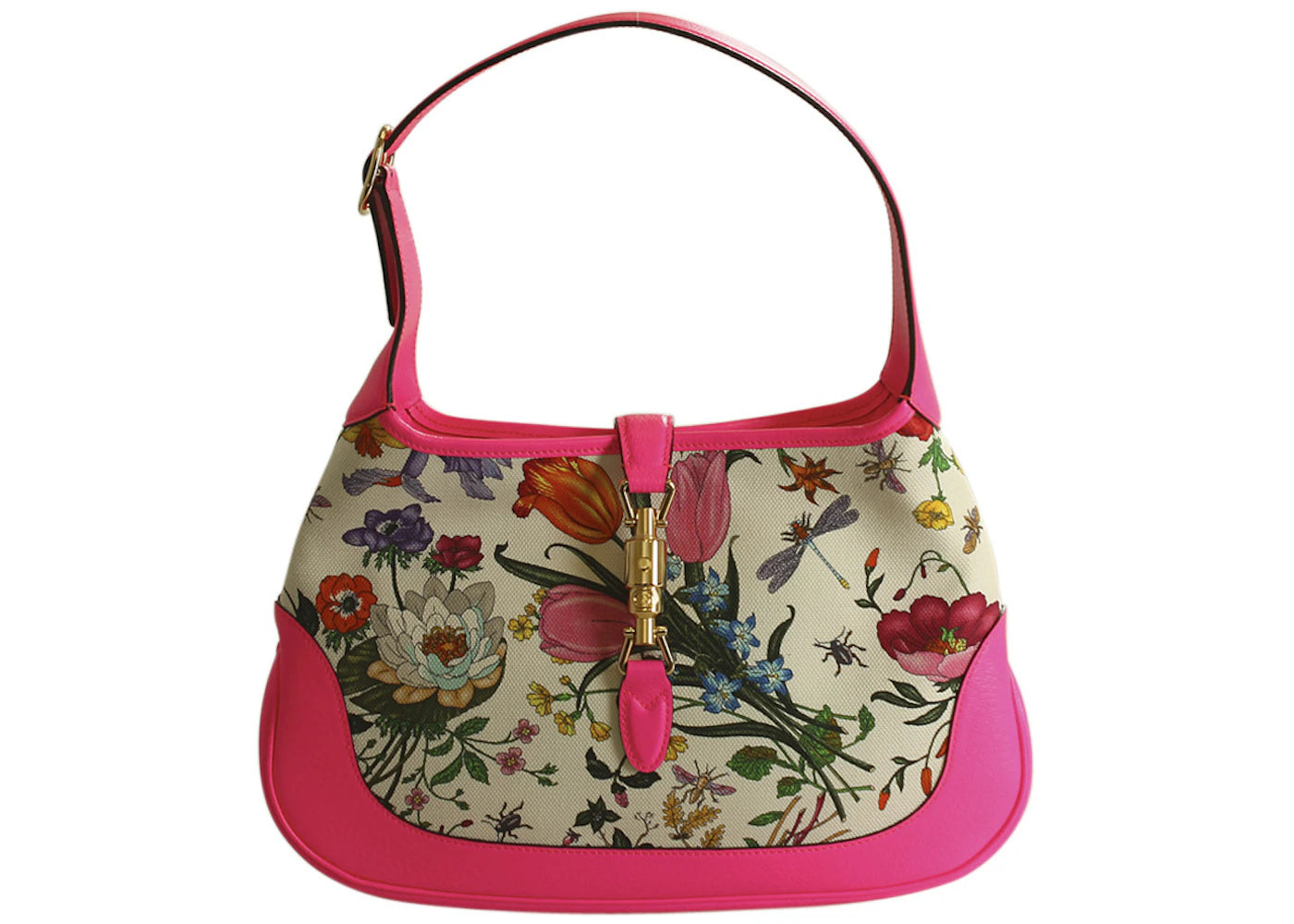 Gucci Flora Shoulder Bag Medium Pink Multicolor