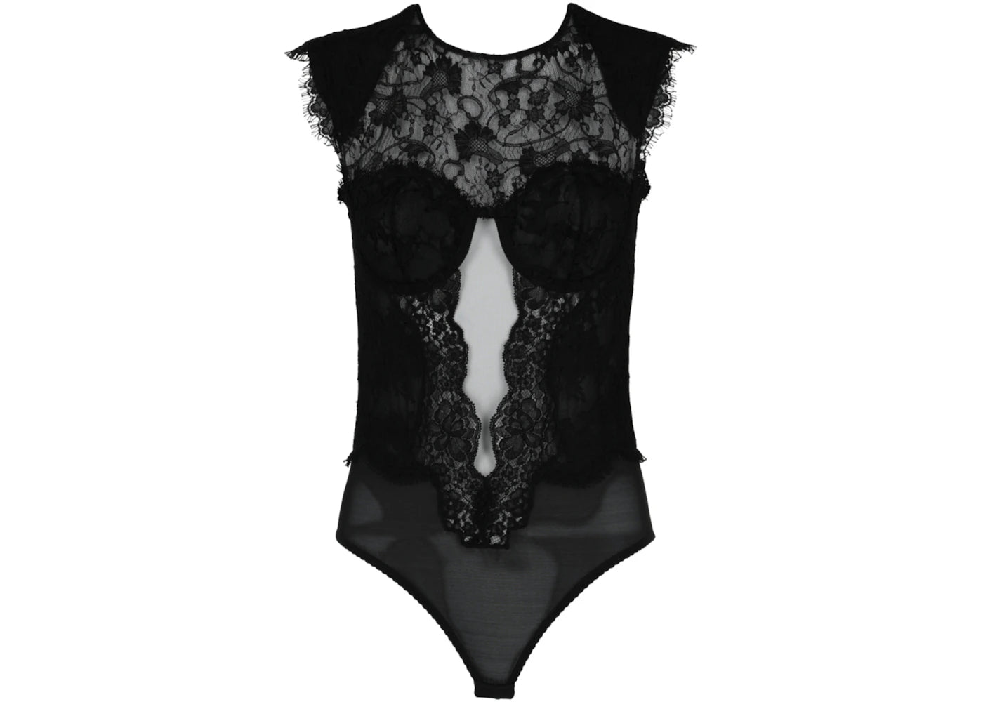 Gucci Floral Lace Bodysuit Black