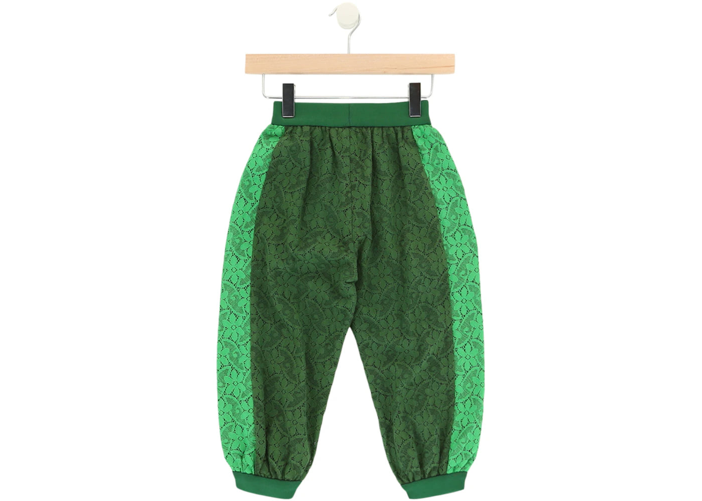 Gucci Floral Lace Joggers Green