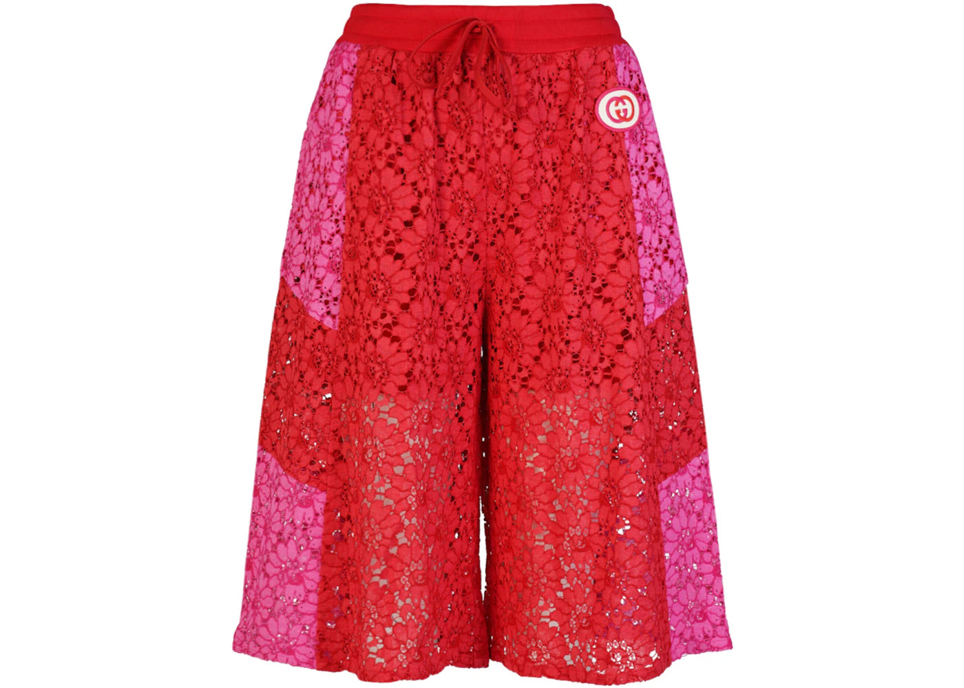 Gucci Floral Lace Shorts Live Red