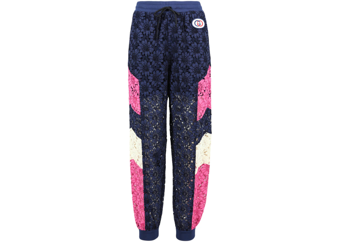 Gucci Floral Lace Track Pants Ink Multi