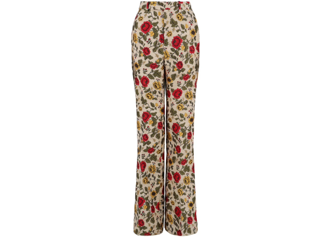 Gucci Floral Patterned Boot Cut Pants Multi