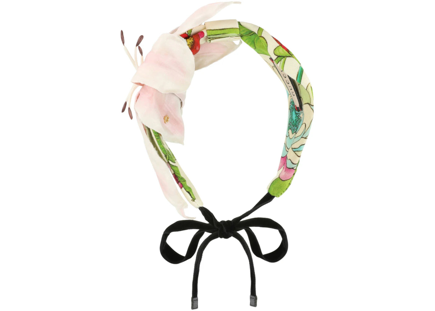 Gucci Floral Silk Statement Headband Multi