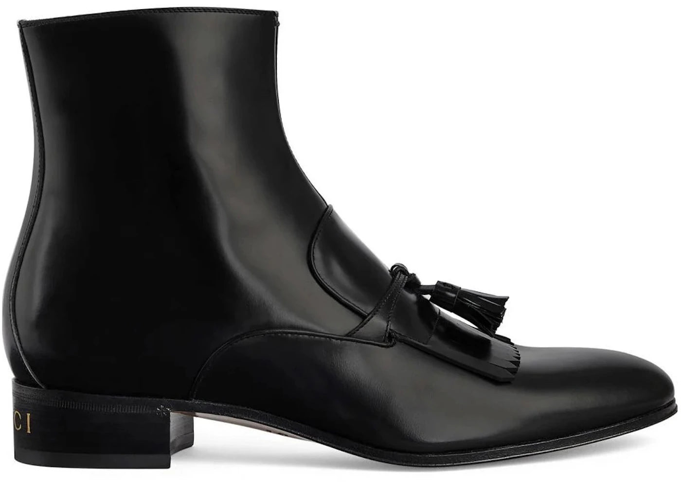 Gucci Frontal Tassels Detail Ankle Boot Black