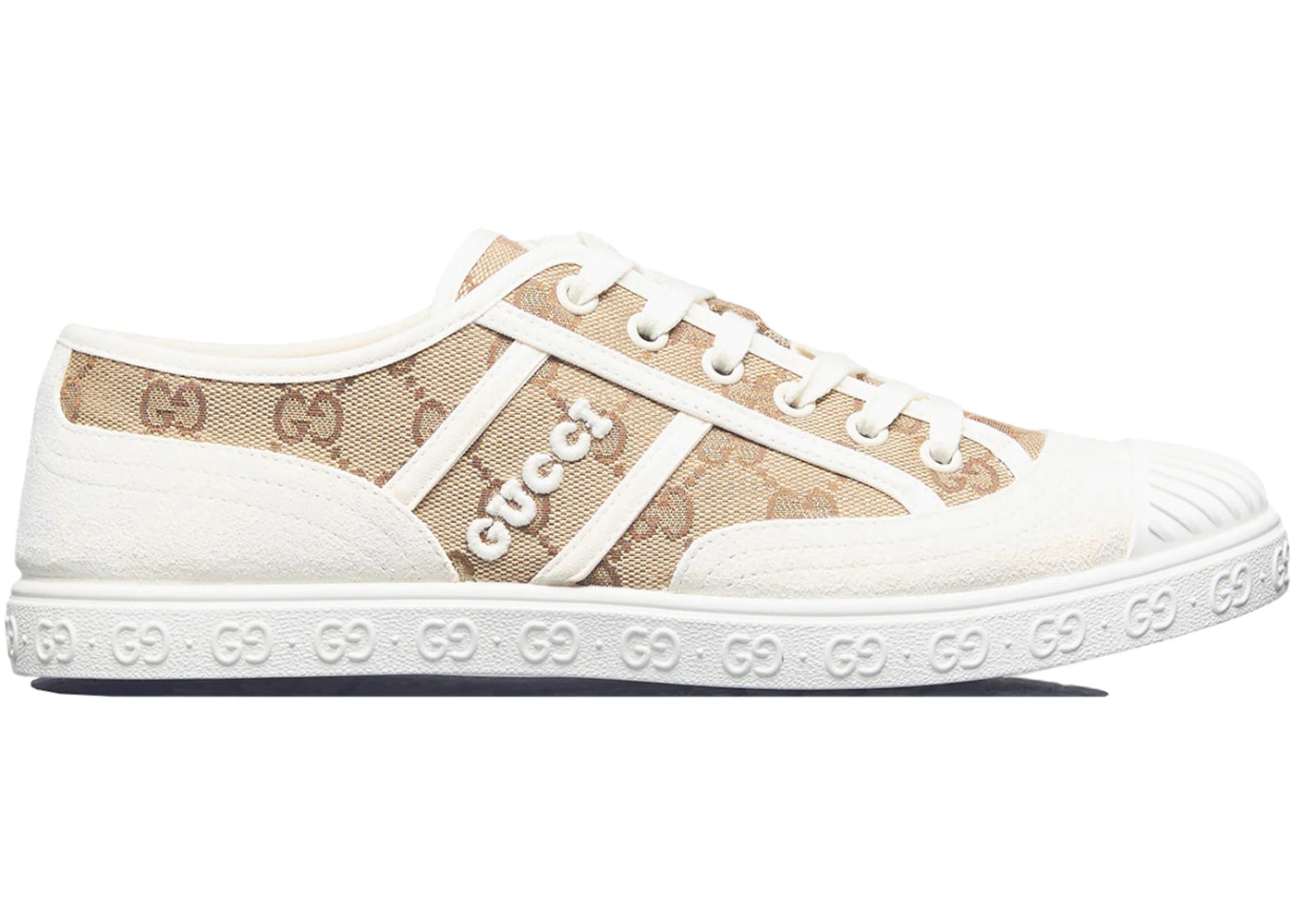 Gucci GG Canvas Trainer White Beige Monogram (Women's)