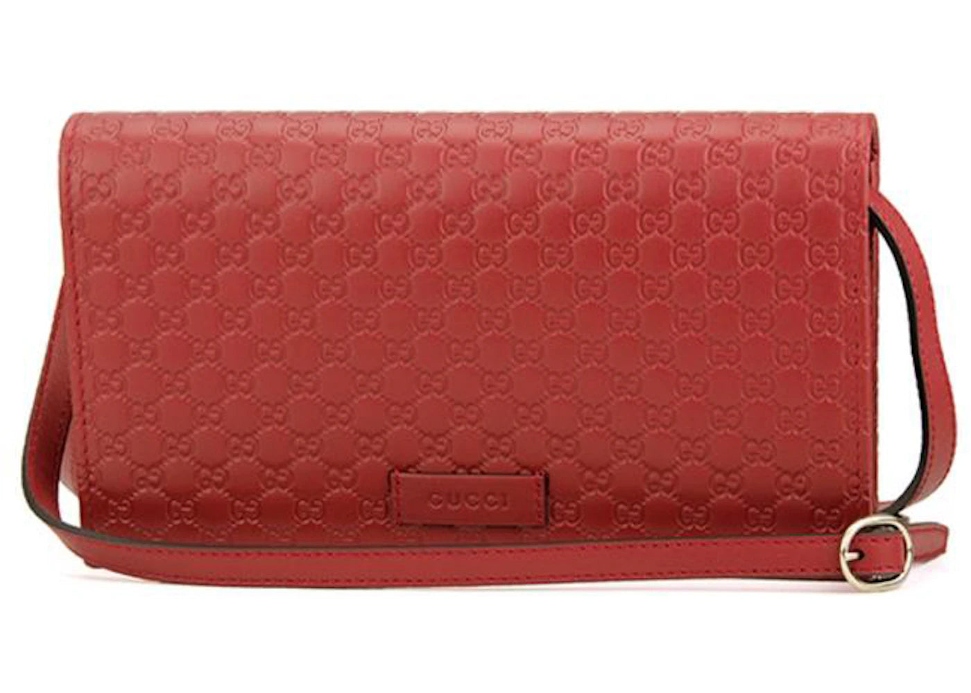 Gucci GG Crossbody Bag Micro Guccissima Red