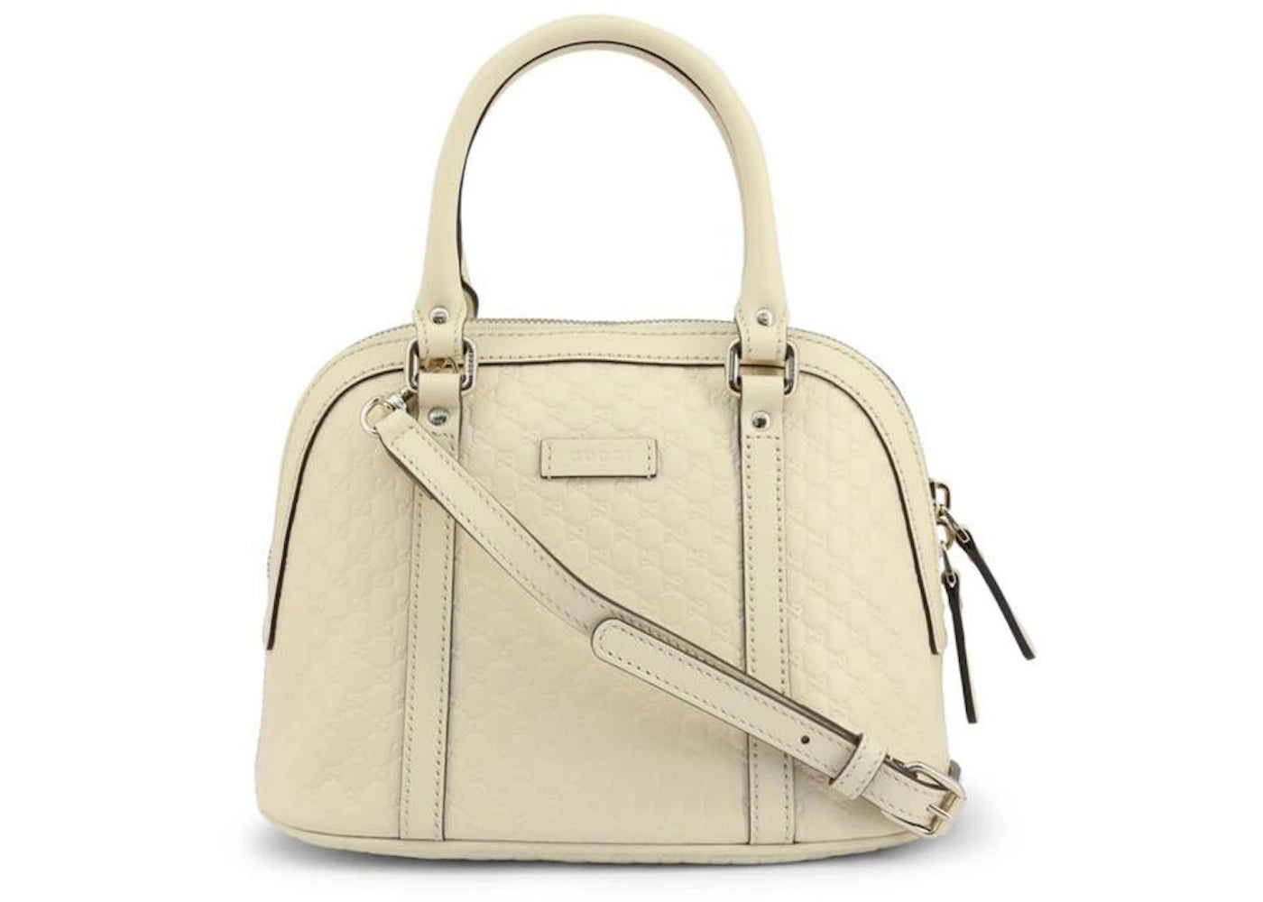 Gucci GG Dome Shoulder Bag Micro Guccissima White