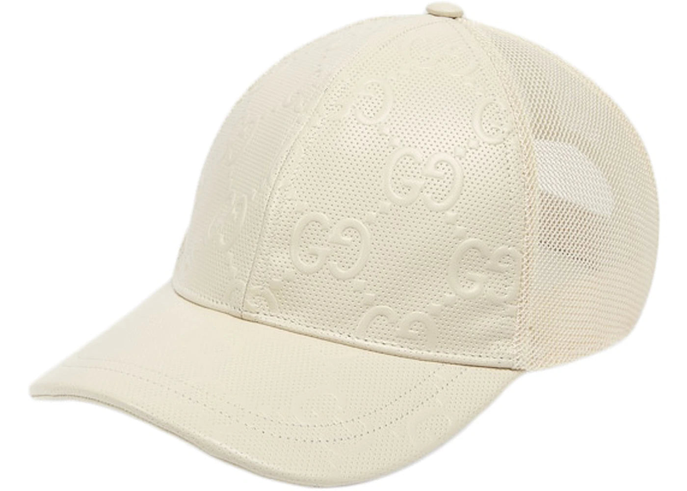 Gucci GG Embossed Baseball Hat White
