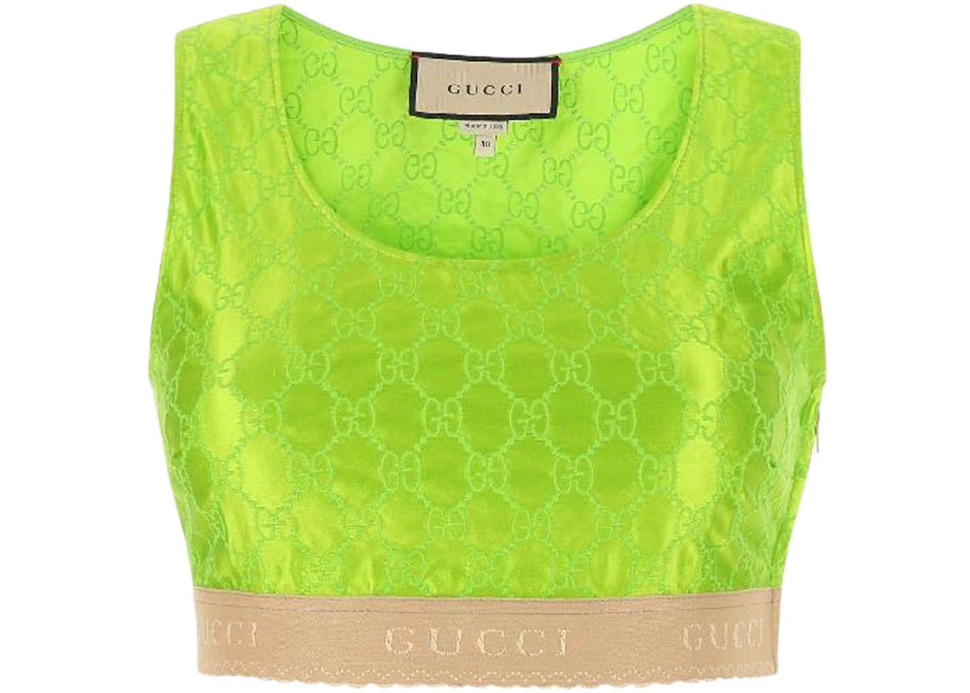 Gucci GG Embroidered Silk Vest Green