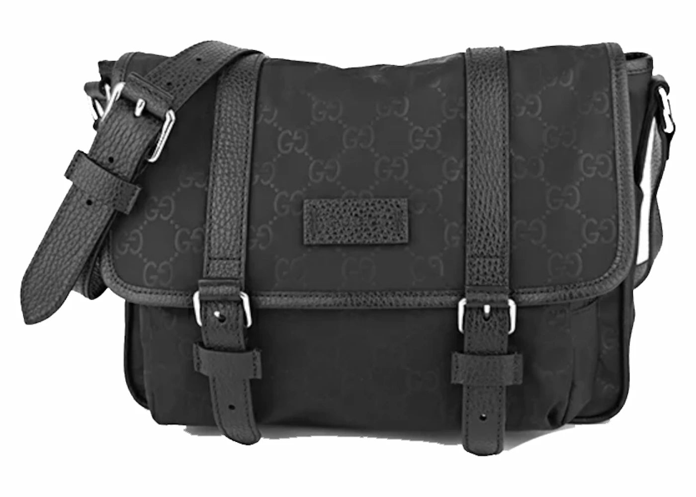 Gucci GG Guccissima Logo Messenger Bag Monogram Black