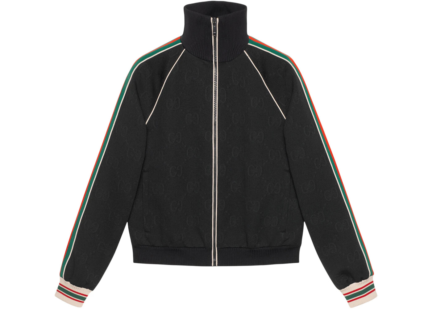 Gucci GG Jacquard Jersey Zip Jacket Black