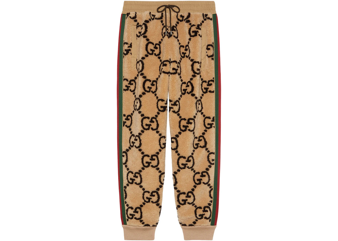 Gucci GG Jacquard Jogging Wool Pant Beige/Ebony/Green/Red