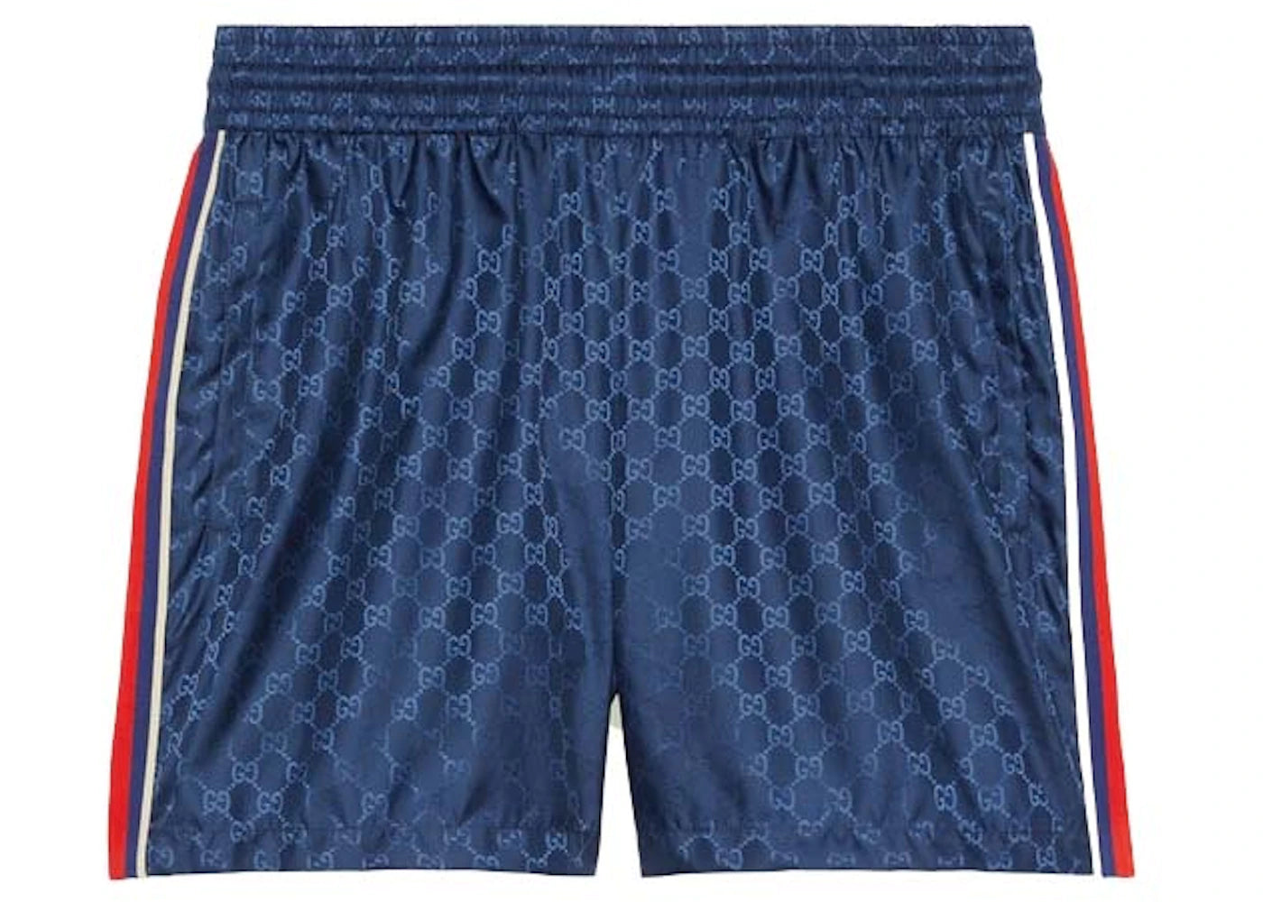 Gucci GG Jacquard Nylon Swim Shorts Blue