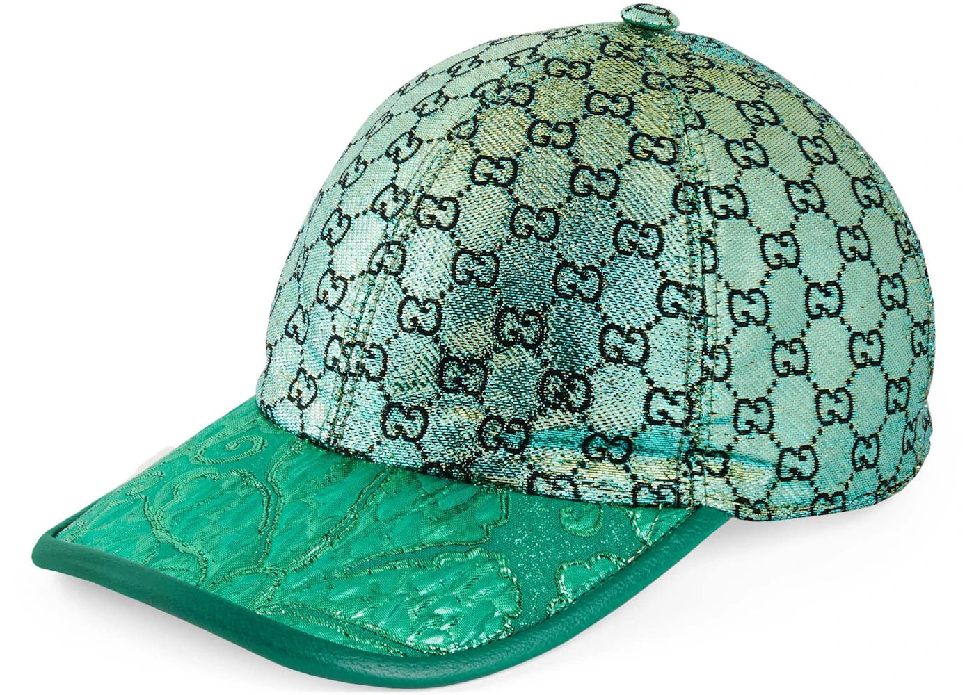 Gucci GG Lame Jacquard Cap Green