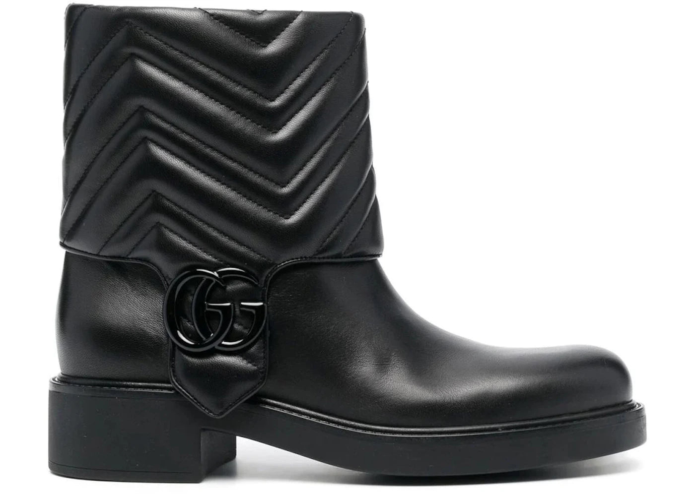 Gucci GG Leather Ankle Boot Black (Women's)