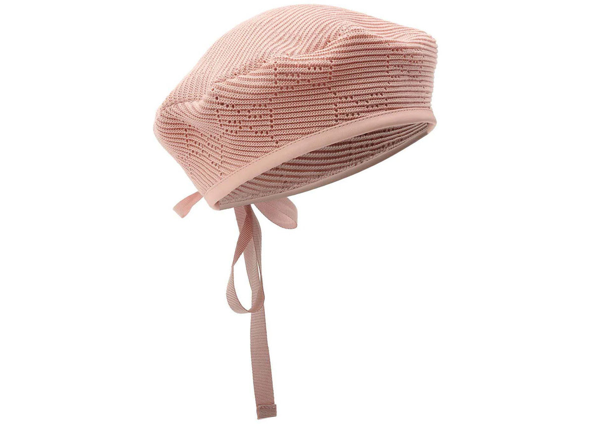 Gucci GG Logo Crochet Berret Pink