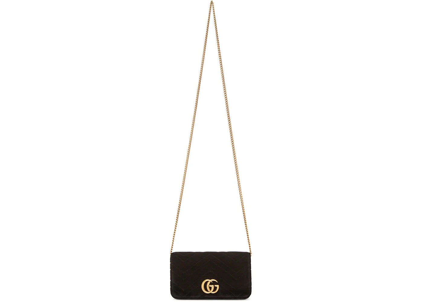 Gucci GG Marmont 2.0 Matelasse Velvet Mini Black