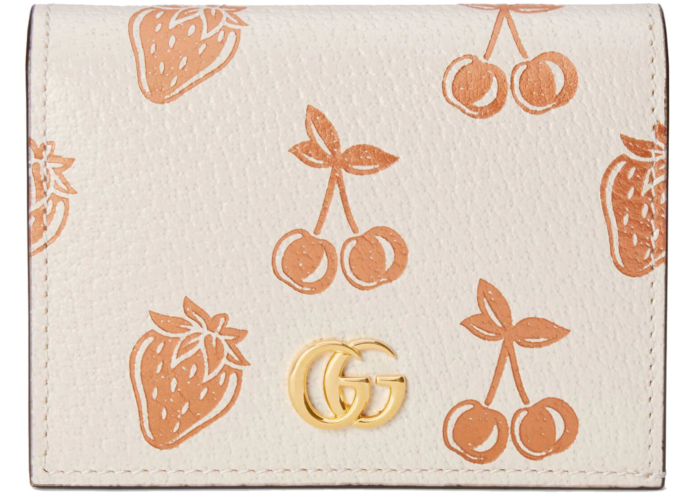 Gucci GG Marmont Berry Card Case Wallet White