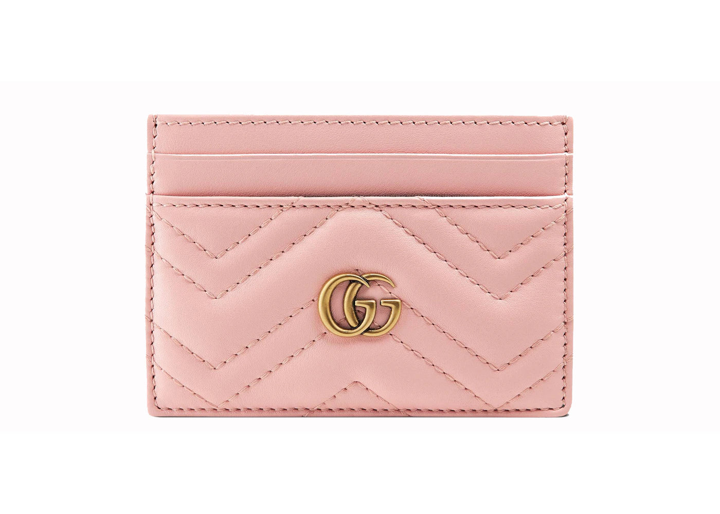 Gucci GG Marmont Card Case Matelasse Light Pink