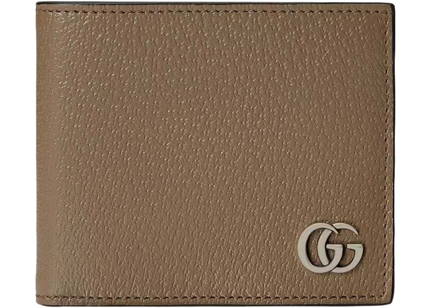 Gucci GG Marmont Card Case Wallet Taupe