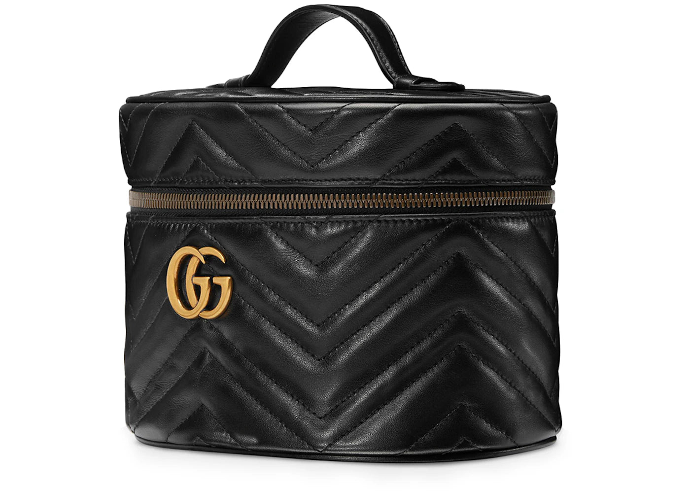 Gucci GG Marmont Cosmetic Case Small Matelasse Chevron Black