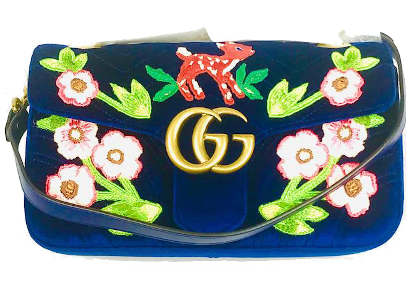 Gucci GG Marmont Crossbody Bag Bambi Blue