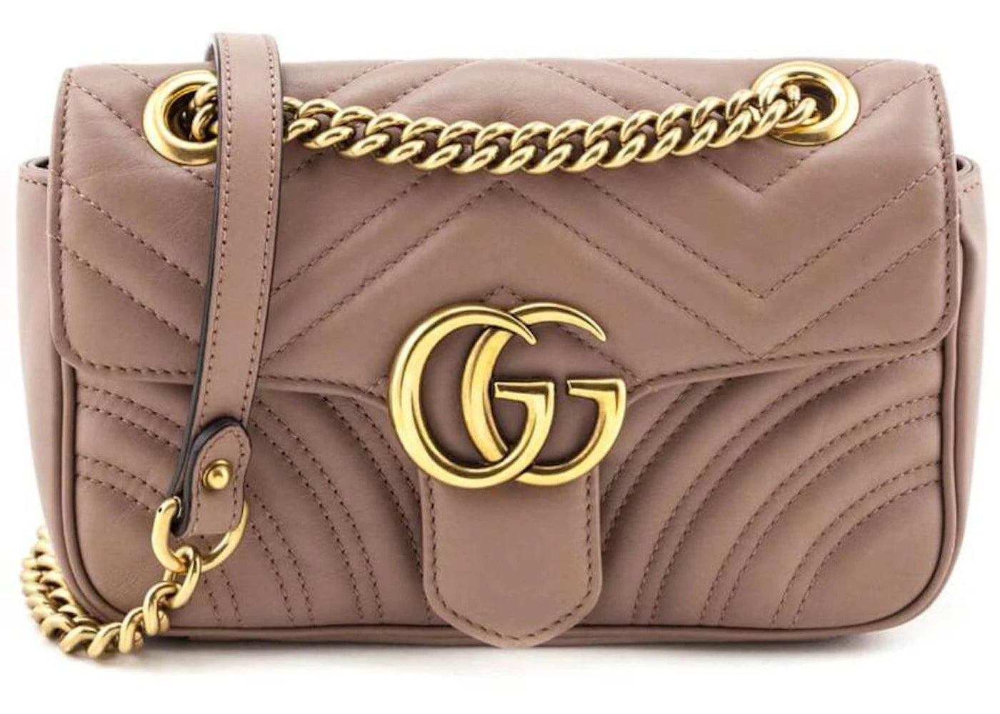 Gucci GG Marmont Crossbody Bag Mini Dusty Pink