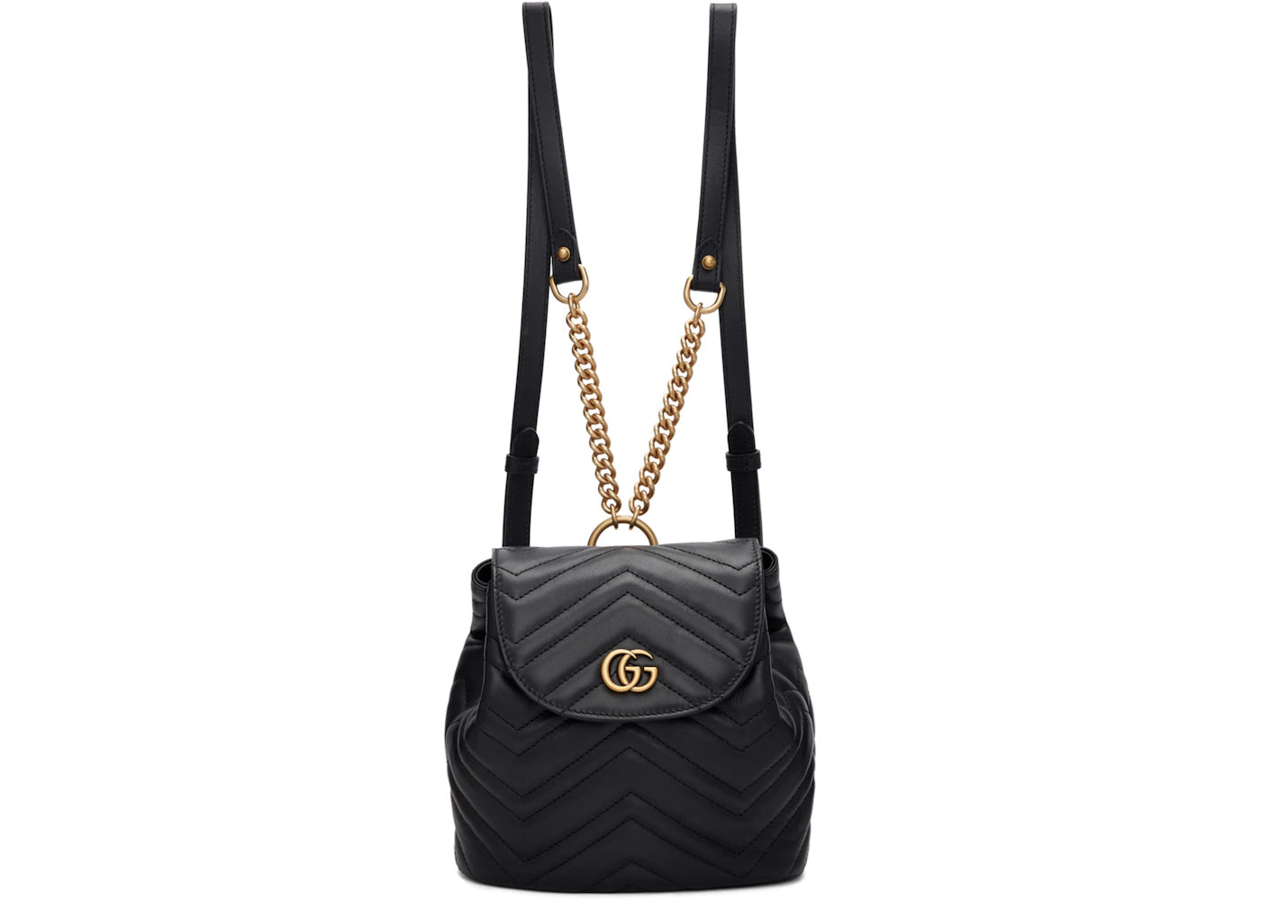 Gucci GG Marmont Flap Backpack Matelasse Mini Black