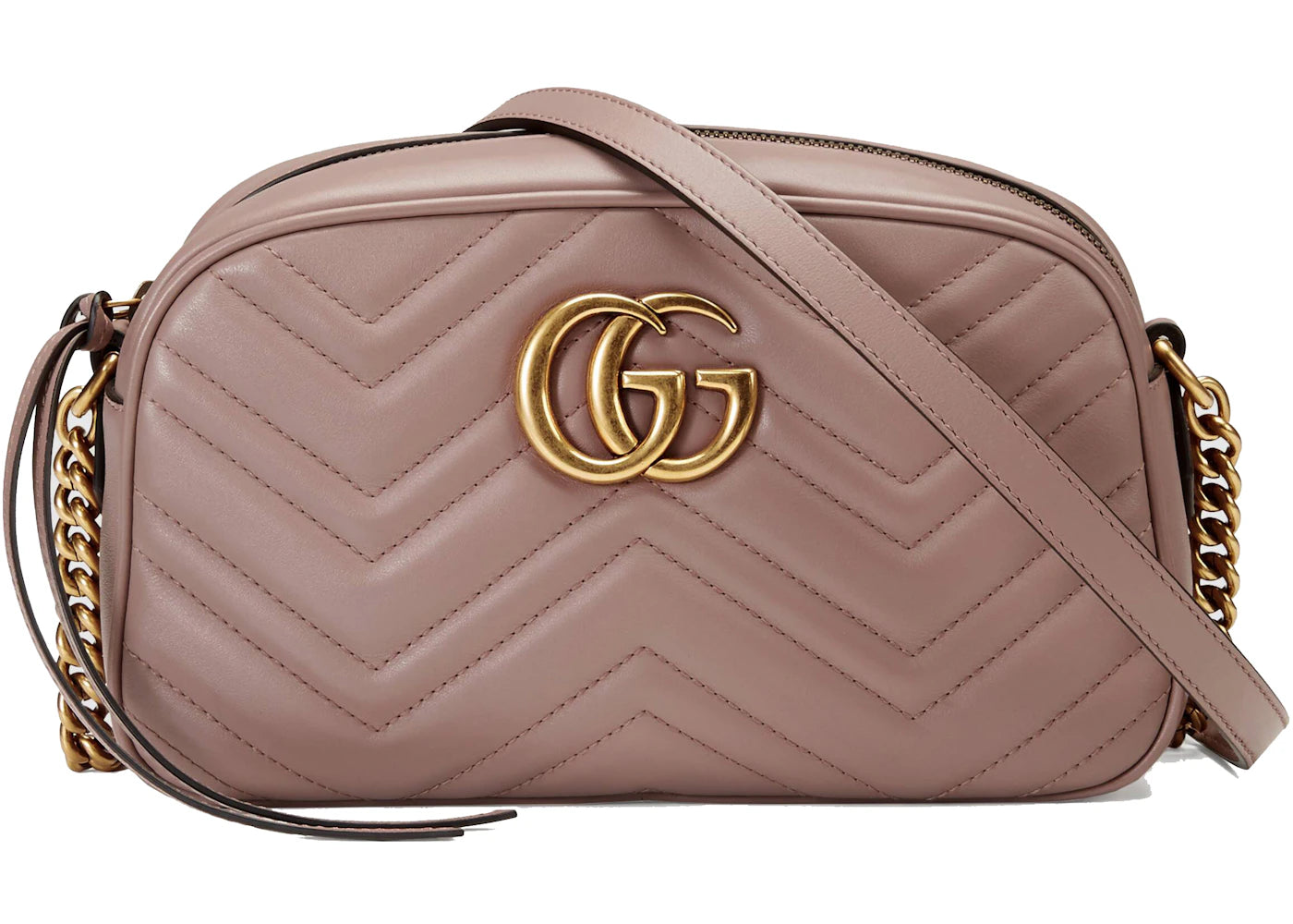 Gucci GG Marmont Matelassé Shoulder Bag Small Dusty Pink