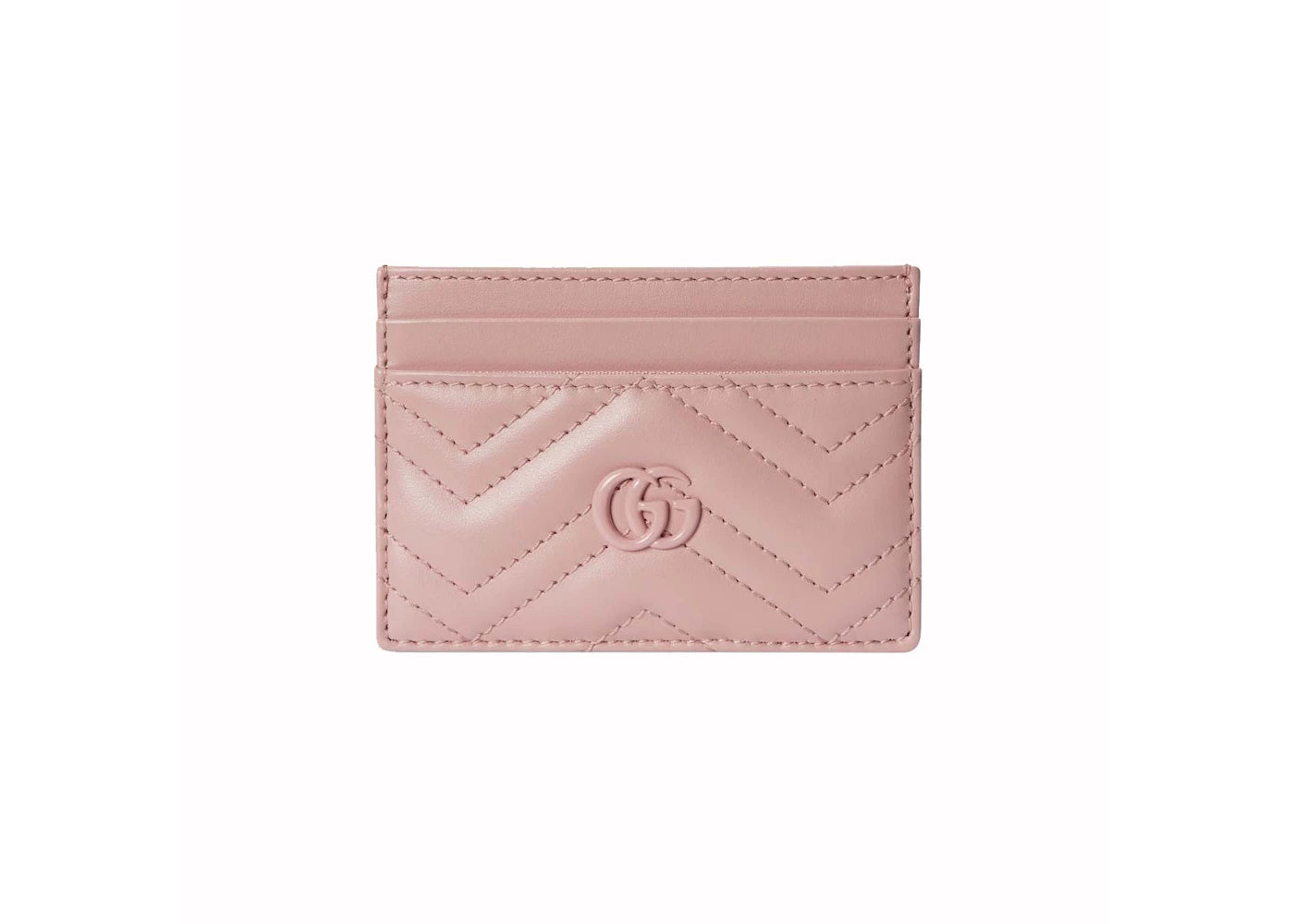 Gucci GG Marmont Matelasse Card Case Light Pink