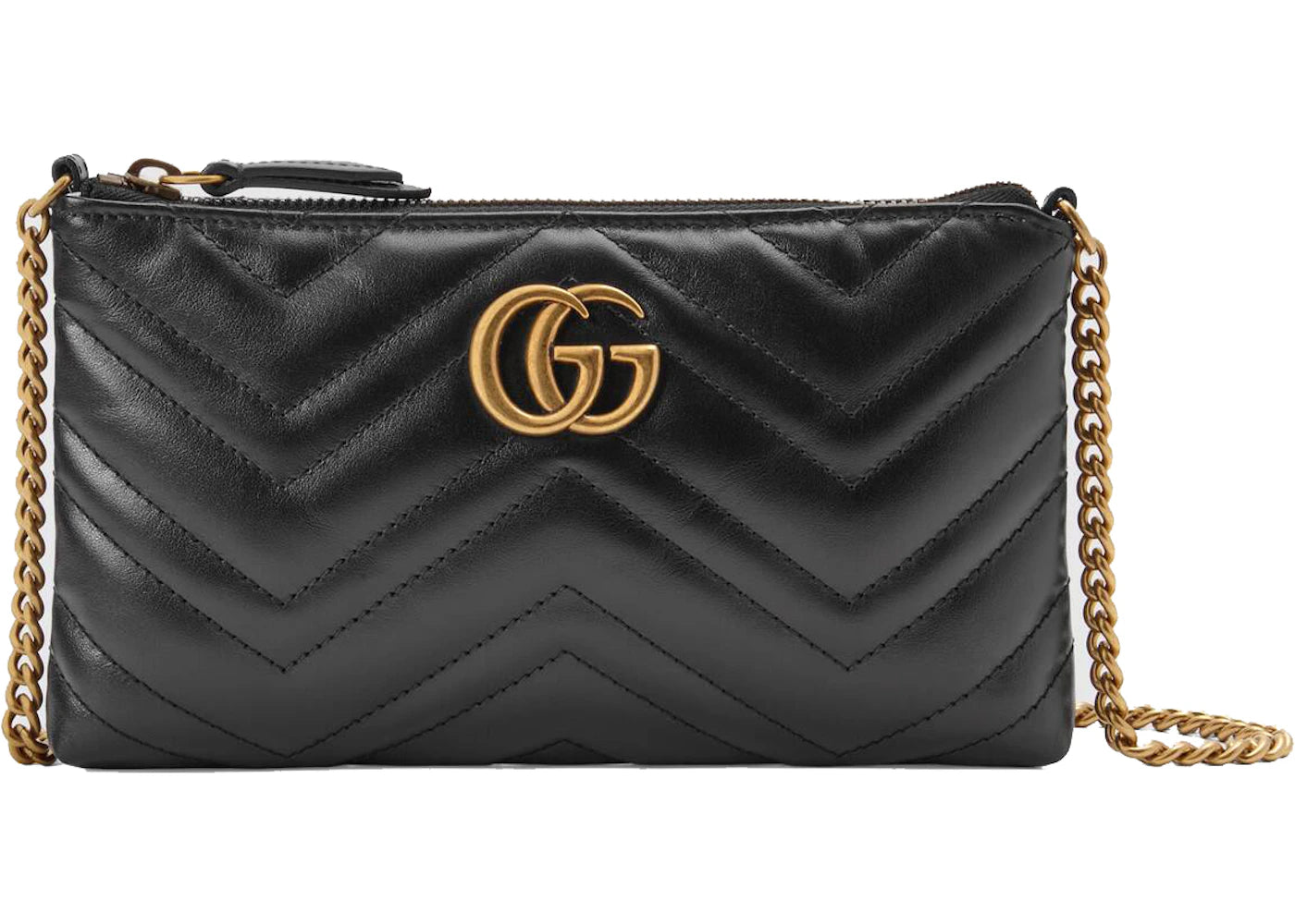 Gucci GG Marmont Matelasse Mini Chain Bag Black