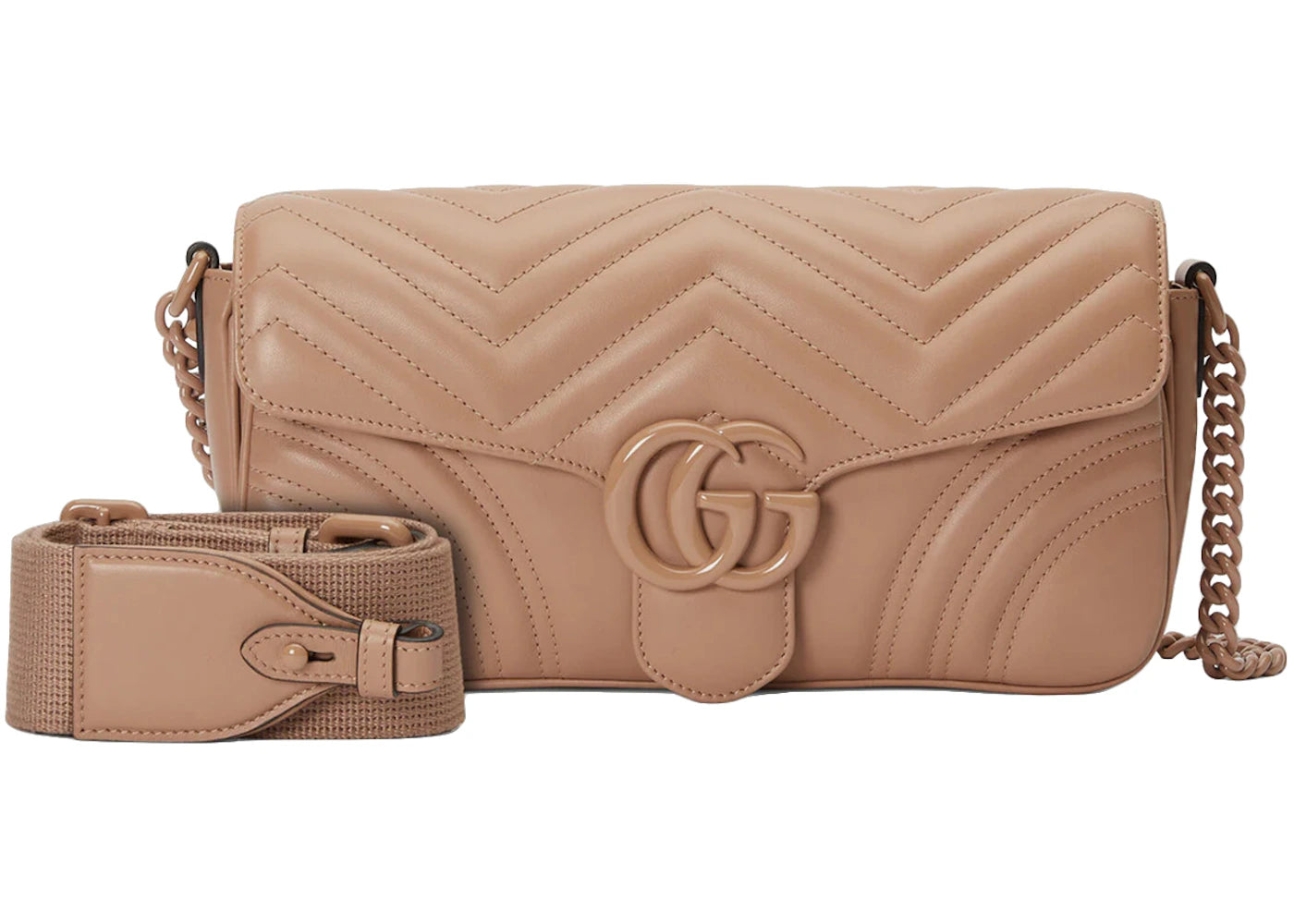 Gucci GG Marmont Matelasse Shoulder Bag Rose Pink