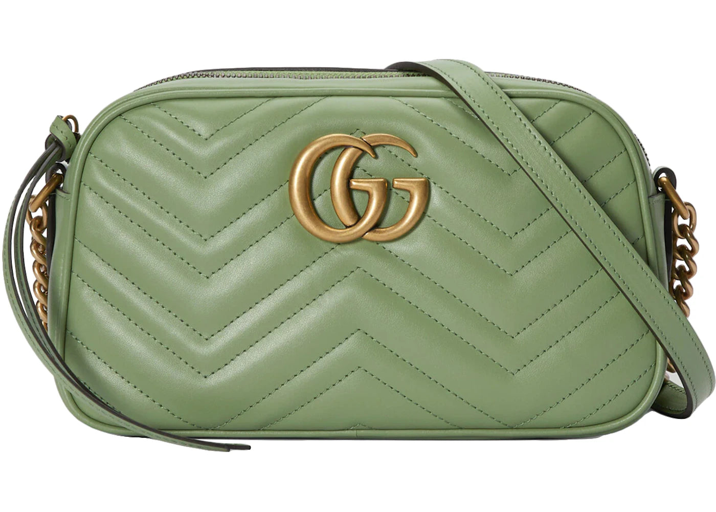 Gucci GG Marmont Matelasse Shoulder Bag Sage Green