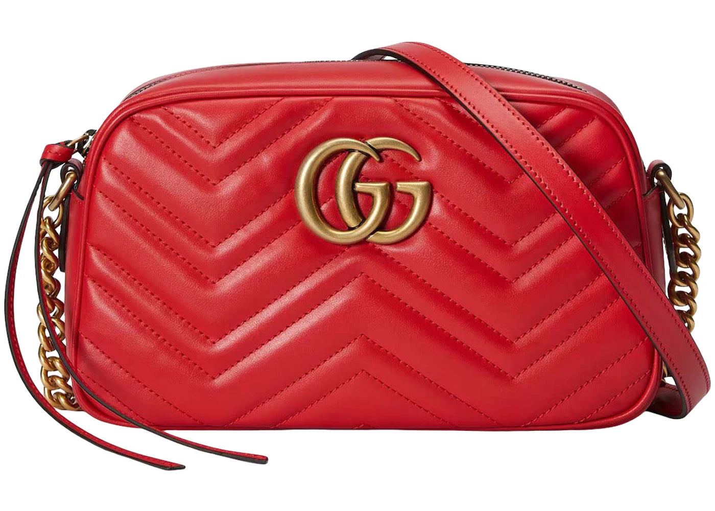 Gucci GG Marmont Matelasse Small Shoulder Bag Red